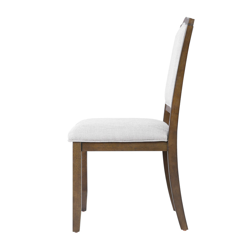 Farmhouse Dining Chairs Set of 4, Upholstered Dining Chairs with High Back, Modern Seating for Kitchen, Bedroom & Living Room(Beige+Brown)