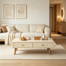 Coffee Table with Veneered Faux Marble Tabletop