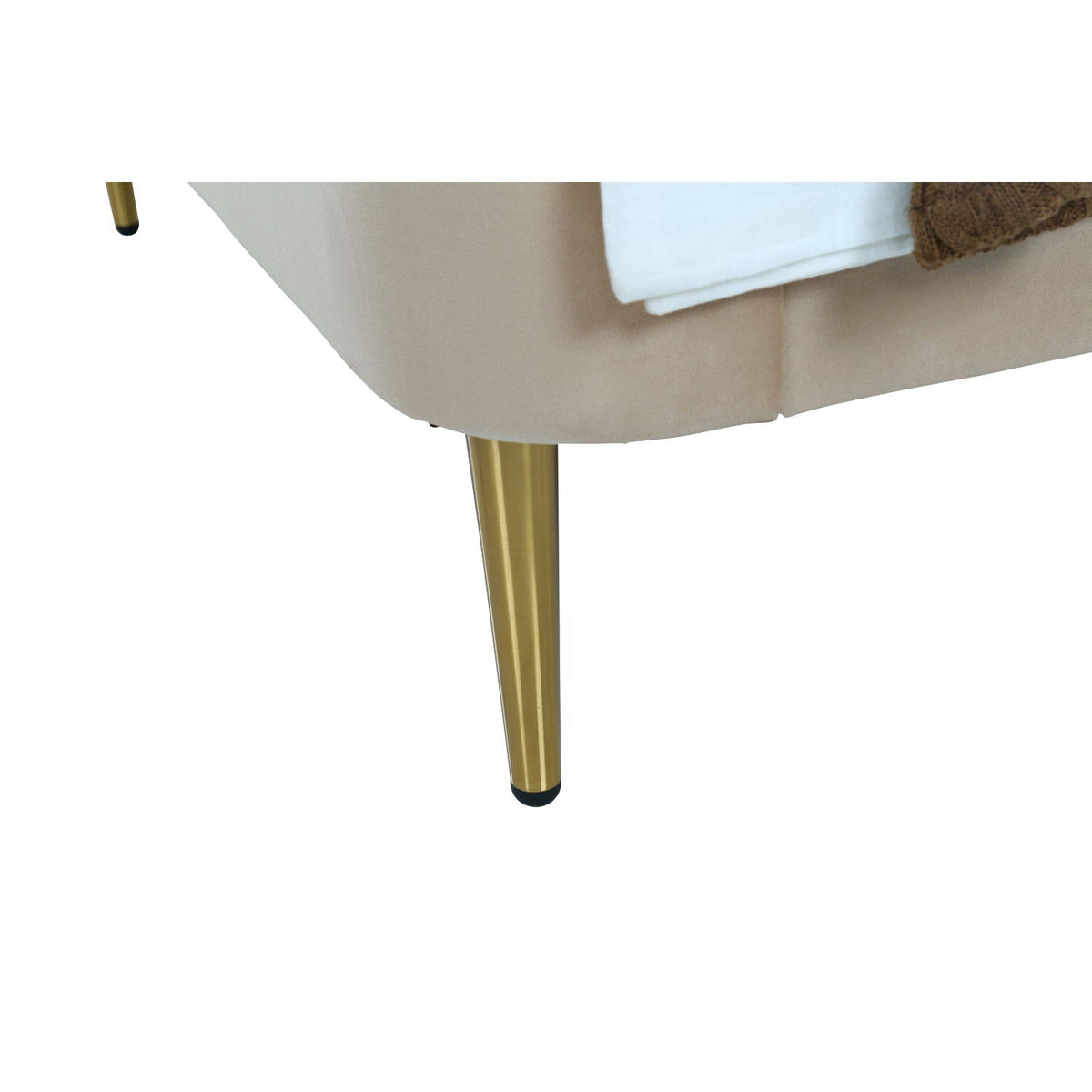 Mid-Century Modern Upholstered Bed With Curved Headboard, photo 15 of 40