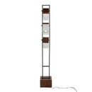 Bento - Contemporary Floor Lamp - Black / Walnut / White