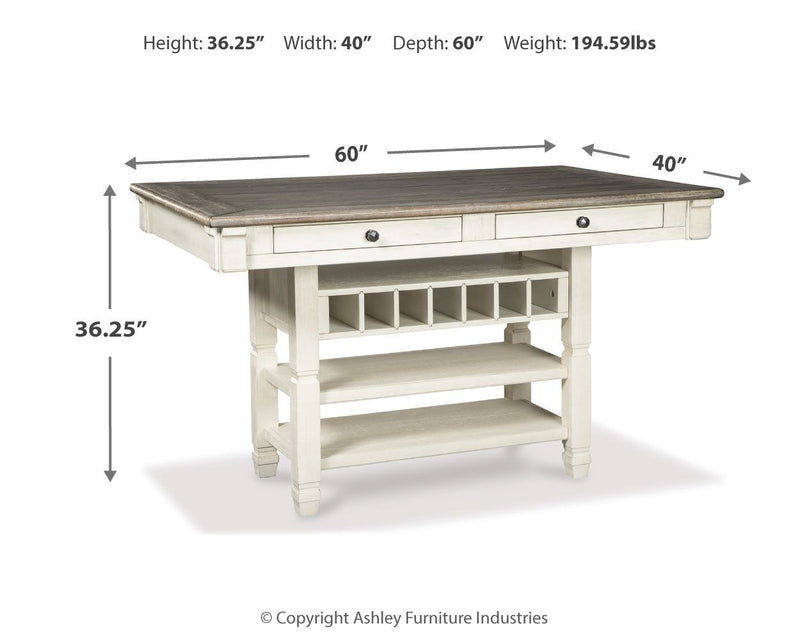 Bolanburg - Rectangular Dining Room Counter Table - Beige, photo 4 of 7