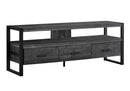 TV Stand, Console, Media Entertainment Center with Storage Drawers - Black by HouseOfZazla