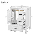 Bathroom Vanity With Sink, Soft-Close Doors, Double-Layer Shelf And 3 Drawers by HouseOfZazla