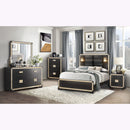 Lively - Chest With Glitter Detail And Thick Bar Handle Hardware - Black by HouseOfZazla