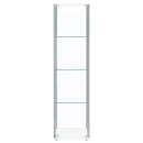 Bellatrix 3-shelf Clear Glass Curio Cabinet White