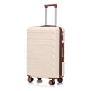 3-Piece ABS Spinner Wheel Luggage Set 20"/24"/28" Beige