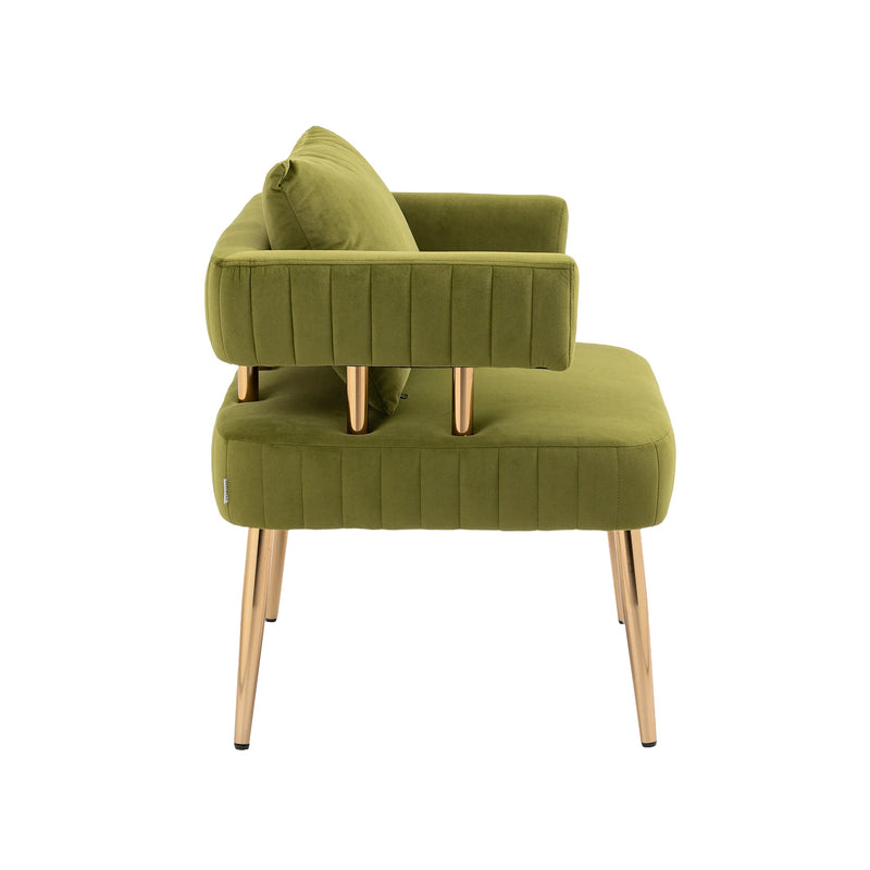 Accent Chair, leisure single chair with Golden feet