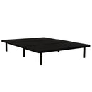 Queen Size Platform Bed Frame, Bedroom Furniture Metal Bed Foundation Base - Black by HouseOfZazla