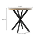 Round Dining Table For 2 - 4 People, Compact Kitchen Or Dining Room - Rustic Brown