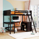 Loft Bed With Shelves With Desk by HouseOfZazla