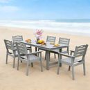 HDPE Outdoor Patio Dining Set - Table and Six Chairs