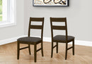 Dining Chair, Upholstered, Side, Dining Room, Transitional (Set of 2) - Brown by HouseOfZazla