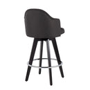 Ahoy - Contemporary Fixed Height Counter Stool With Round Footrest (Set of 2) by HouseOfZazla