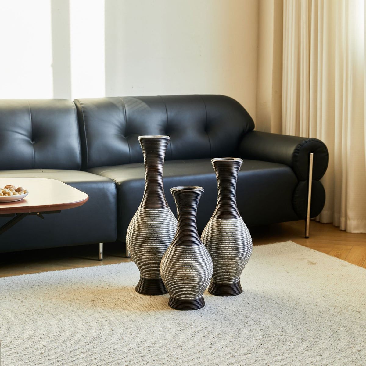 Tall Designer Floor Vase With Elegant 2 Tone, photo 12 of 36