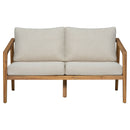 Westin - Outdoor Acacia Wood Loveseat - Teak / Beige