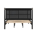 Solid Wood Queen Bed, Heavy Duty 500 lbs Support, No Box Spring Needed