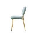 Modern Dining Chairs (Set of 2) Upholstered Accent Chairs With Metal Legs Space Saving Contemporary Seating - Green by Unique Piece Furniture