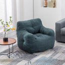 Soft Teddy Fabric Tufted Foam Bean Bag Chair With Teddy Fabric by HouseOfZazla