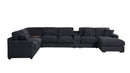 Celine - Fabric Corner Sectional Sofa With Right-Facing Chaise, Cupholders, And Charging Ports by HouseOfZazla