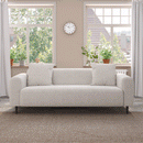 77.2"Large size two Seat Sofa,Modern Upholstered,White mohair Granular velvet
