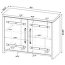 2 Door Accent Cabinet With Accents - Gray