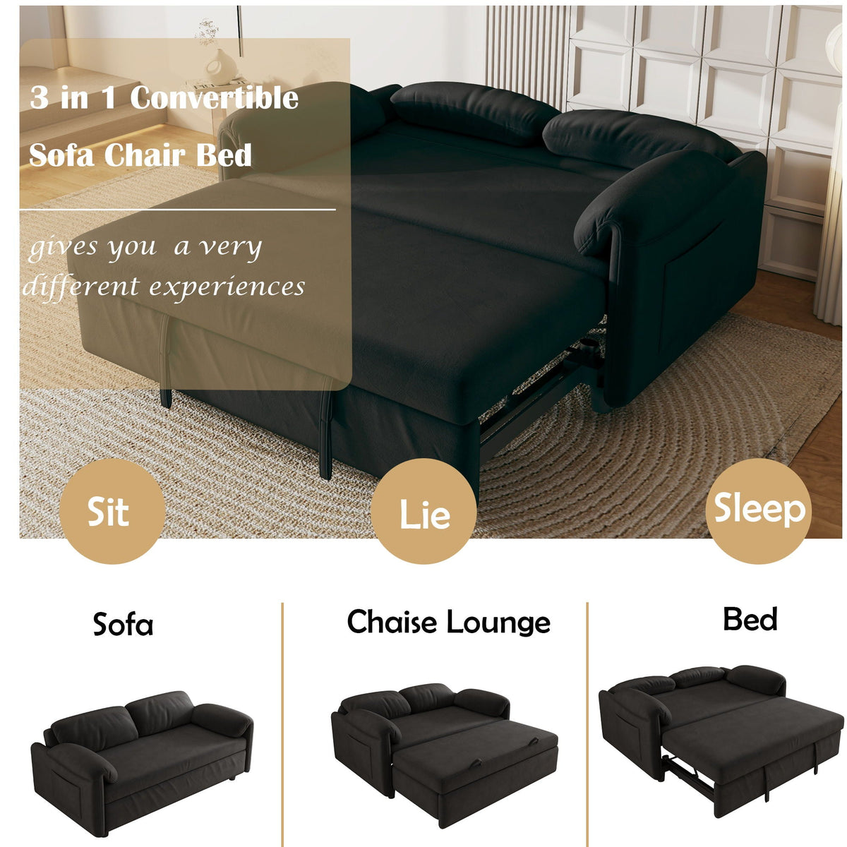Sofa, Dual Purpose Lounge With Retractable Queen Size Bed, photo 25 of 40
