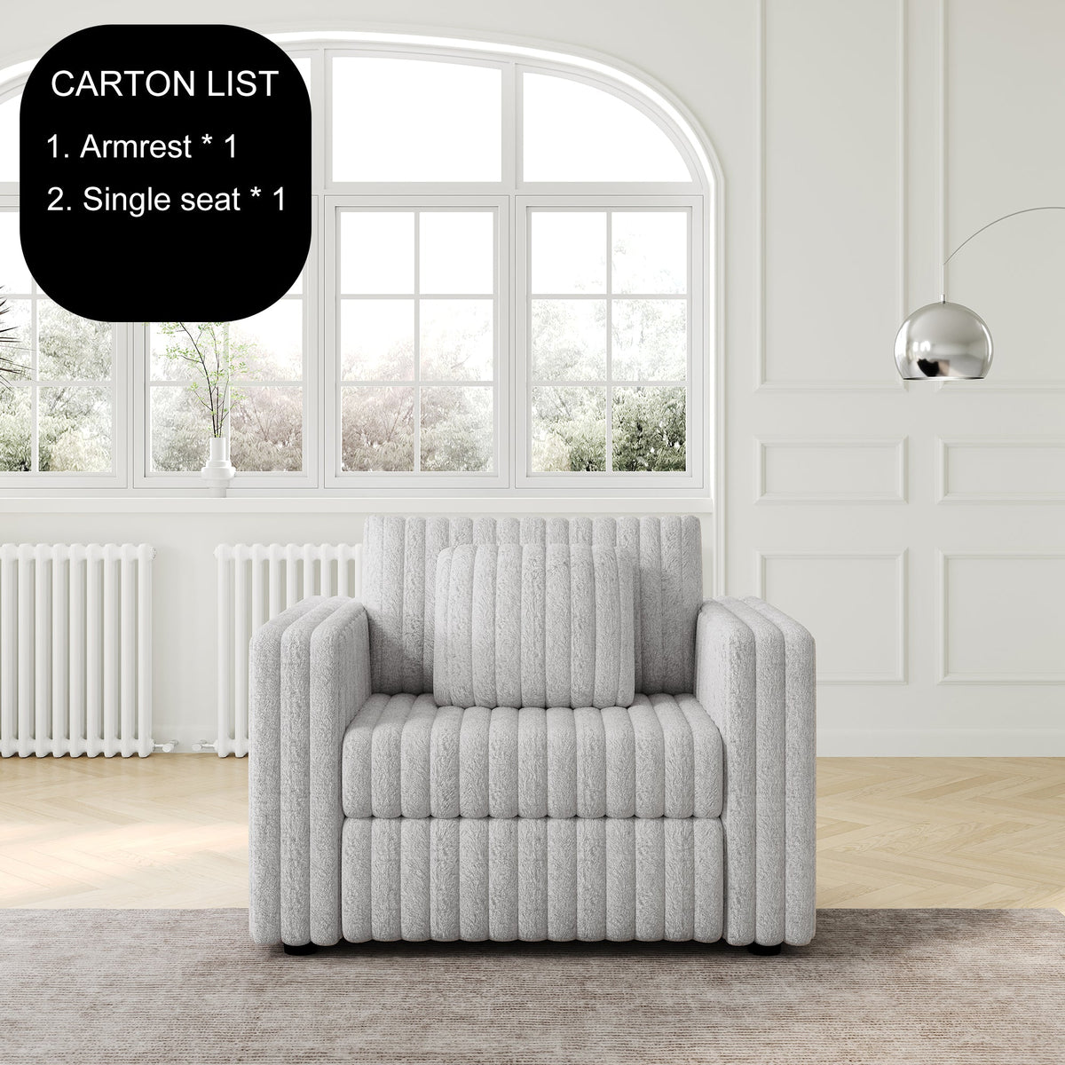 44.9" Modular Sofa Single - Light Gray, photo 2 of 10