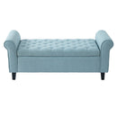 Light Blue Tufted Storage Bench by HouseOfZazla