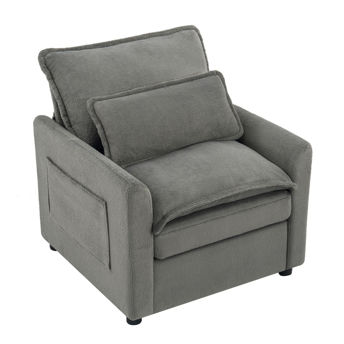 Modern Single Seat Accent Chair With Side Storage Pockets, photo 18 of 40