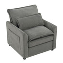 Modern Single Seat Accent Chair With Side Storage Pockets by HouseOfZazla