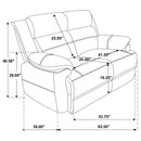 Worthington - Padded Arm Loveseat - Dark Brown by HouseOfZazla