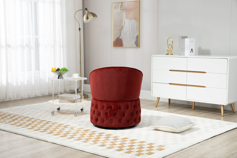360 Degree Swivel Cuddle Barrel Accent Sofa Chairs, Round Armchairs with Wide Upholstered, Fluffy Velvet Fabric Chair for Living Room, Bedroom, Office, Waiting Rooms
