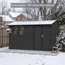 12x10 ft Metal Garden Shed Outdoor Storage by HouseOfZazla