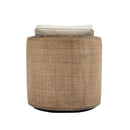 Barrel, Comfy Round Accent Sofa Chair With 360 Degree Swivel, Leisure Arm by HouseOfZazla