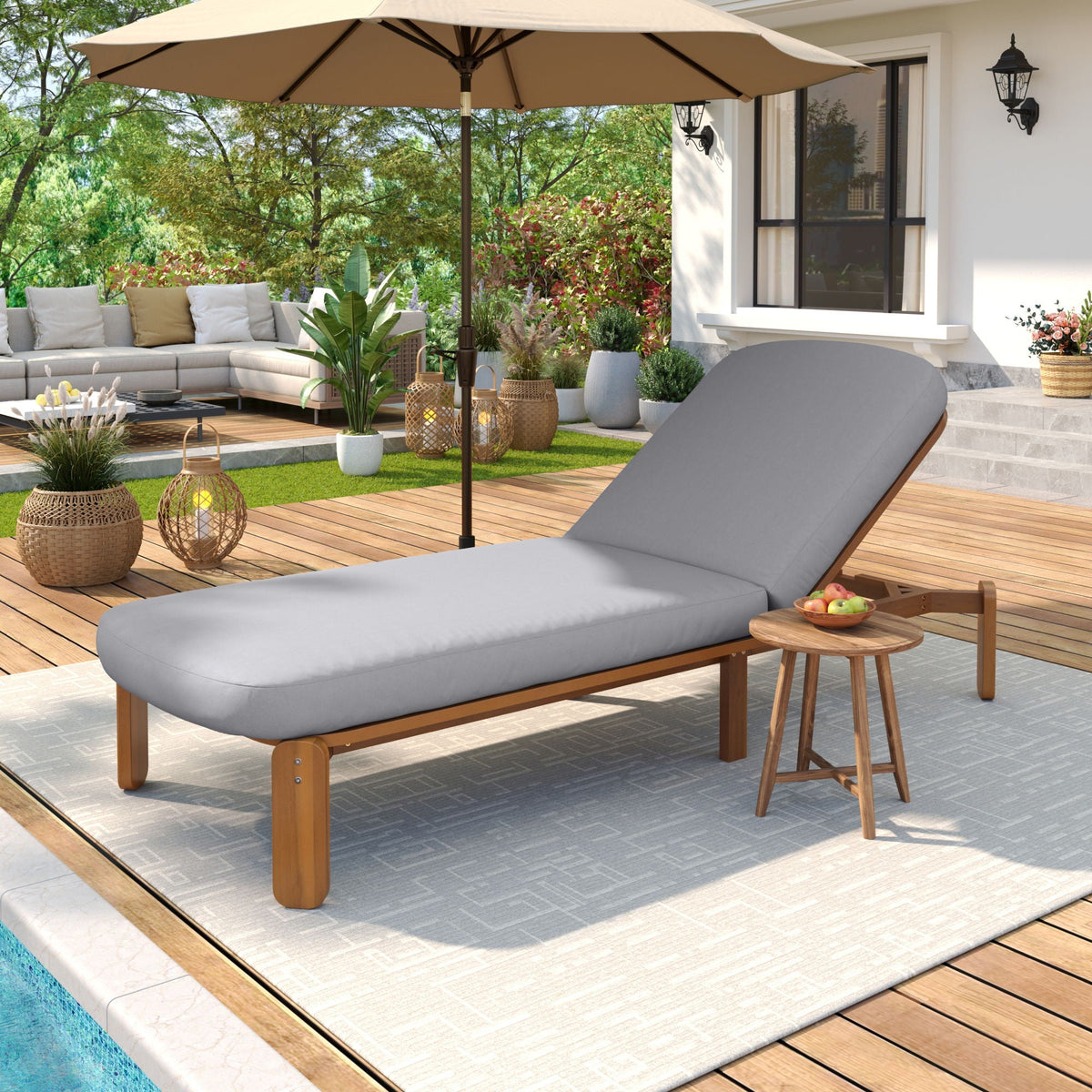 Outdoor Chaise Lounge With Adjustable Backrest, photo 17 of 40