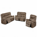 Modern Manual Motion Living Room Set With Hidden Cup Holders by HouseOfZazla