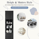 Multi-Functional Corner Cabinet Tall Bathroom Storage Cabinet with Two Doors and Adjustable Shelves, Open Shelf by HouseOfZazla