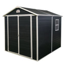 Resin Outdoor Storage Shed Kit Perfect To Store Patio Furniture - Black by HouseOfZazla