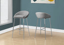 Bar Stool, Bar Height, Contemporary & Modern (Set of 2) - Gray by HouseOfZazla