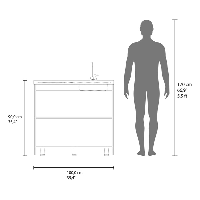 Salento Freestanding Sink, Double Door Cabinet, photo 5 of 9
