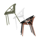 Stackable Patio Dining Chairs Set of 2