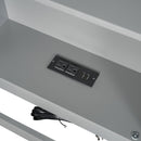 Twin Long Floor Bed With Storage Cabinets And USB Ports - Gray by HouseOfZazla