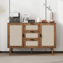 2 Door 3 Drawer Cabinet, Accent Storage Cabinet, Suitable for Living Room, Bedroom, Dining Room, Study