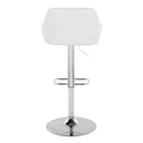 Daniella - Contemporary Adjustable Barstool With Swivel With Rounded Rectangle Footrest (Set of 2)