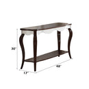 Mathias - Sofa Table - White & Walnut