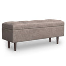 Shay - Large Square Coffee Table Storage Ottoman Mid-Century Style by Unique Piece Furniture