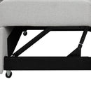 82.6" L-shaped Sectional Pull Out Sofa Bed Sleeper Sofa with Two USB Ports, Two Power Sockets and a Movable Storage Ottoman, Gray