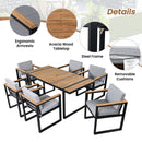 7 Pieces Outdoor Dining Set Patio Dining Table And Chair Set With And Removable Cushions For Patio by Unique Piece Furniture