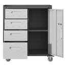 Sturdy Metal Tool Storage Cabinet With Wheels Durable Garage, Office & Home Organizer Steel by HouseOfZazla