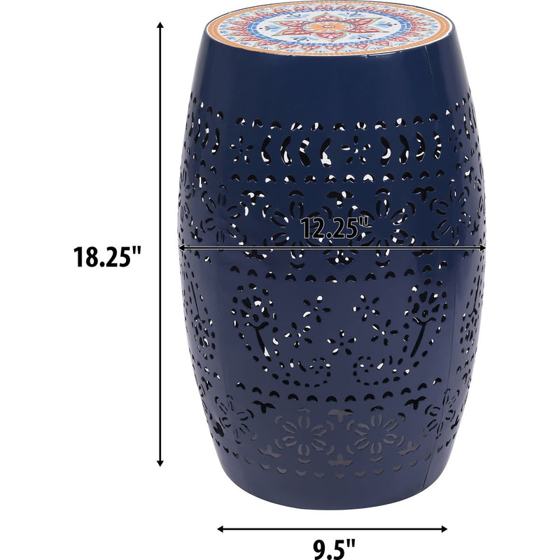 RUBY 12' SIDE TABLE - DARK BLUE